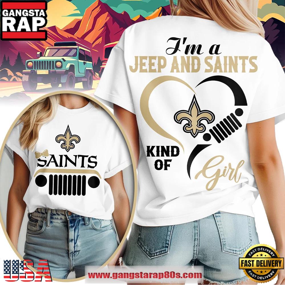New Orleans Saints NFL Jeep Girl Women's Shirt