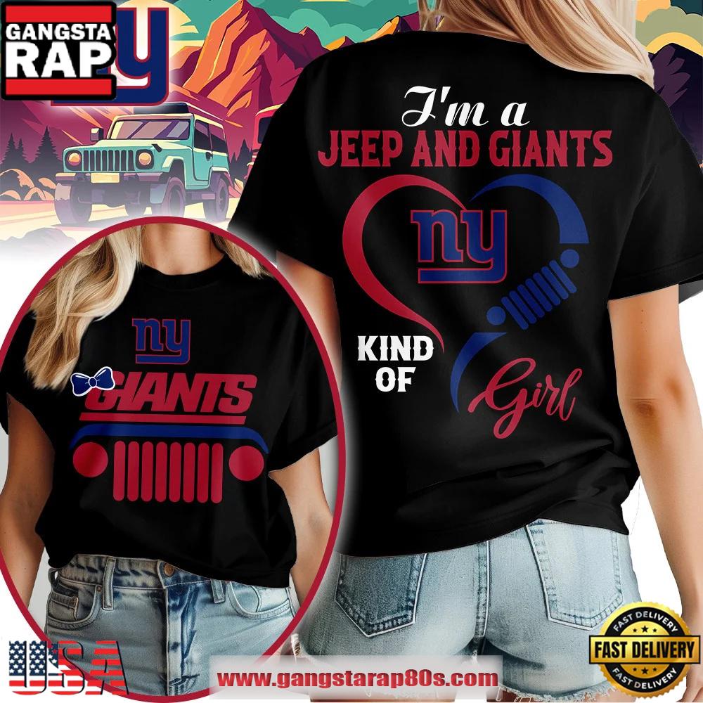 New York Giants NFL Jeep Girl Women's Black Shirt New York Giants NFL Jeep Girl Women's Black Shirt