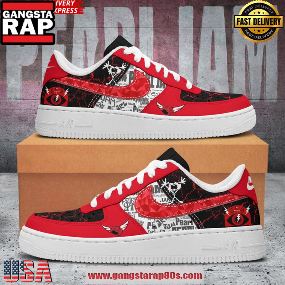 Pearl Jam Dark Matter World Tour Special Edition Air Force 1 Running Sneakers Shoes Pearl Jam Dark Matter World Tour Special Edition Air Force 1 Running Sneakers Shoes