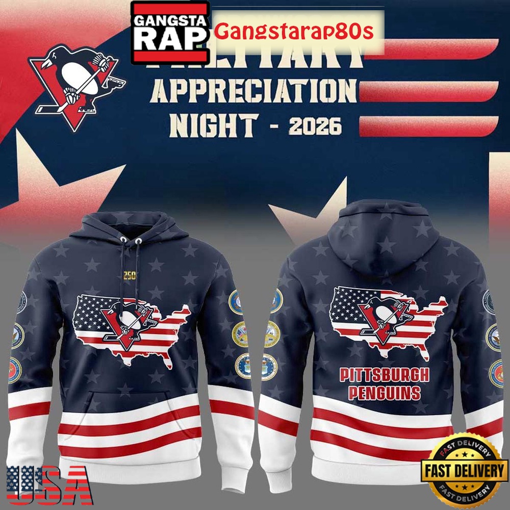 Pittsburgh Penguins Military Appreciation 2026 Unisex Hoodie Pittsburgh Penguins Military Appreciation 2026 Unisex Hoodie