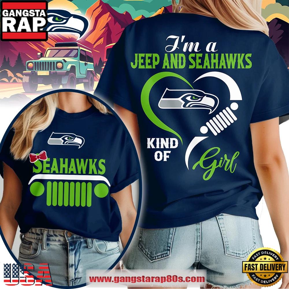 Seattle Seahawks NFL Jeep Girl Women's T Shirt
