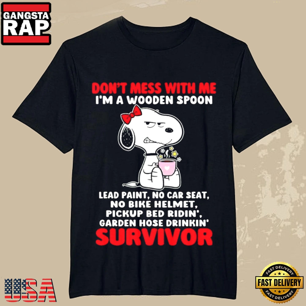Snoopy Don’t Mess With Me Wooden Spoon Lead Paint Generation T-Shirt