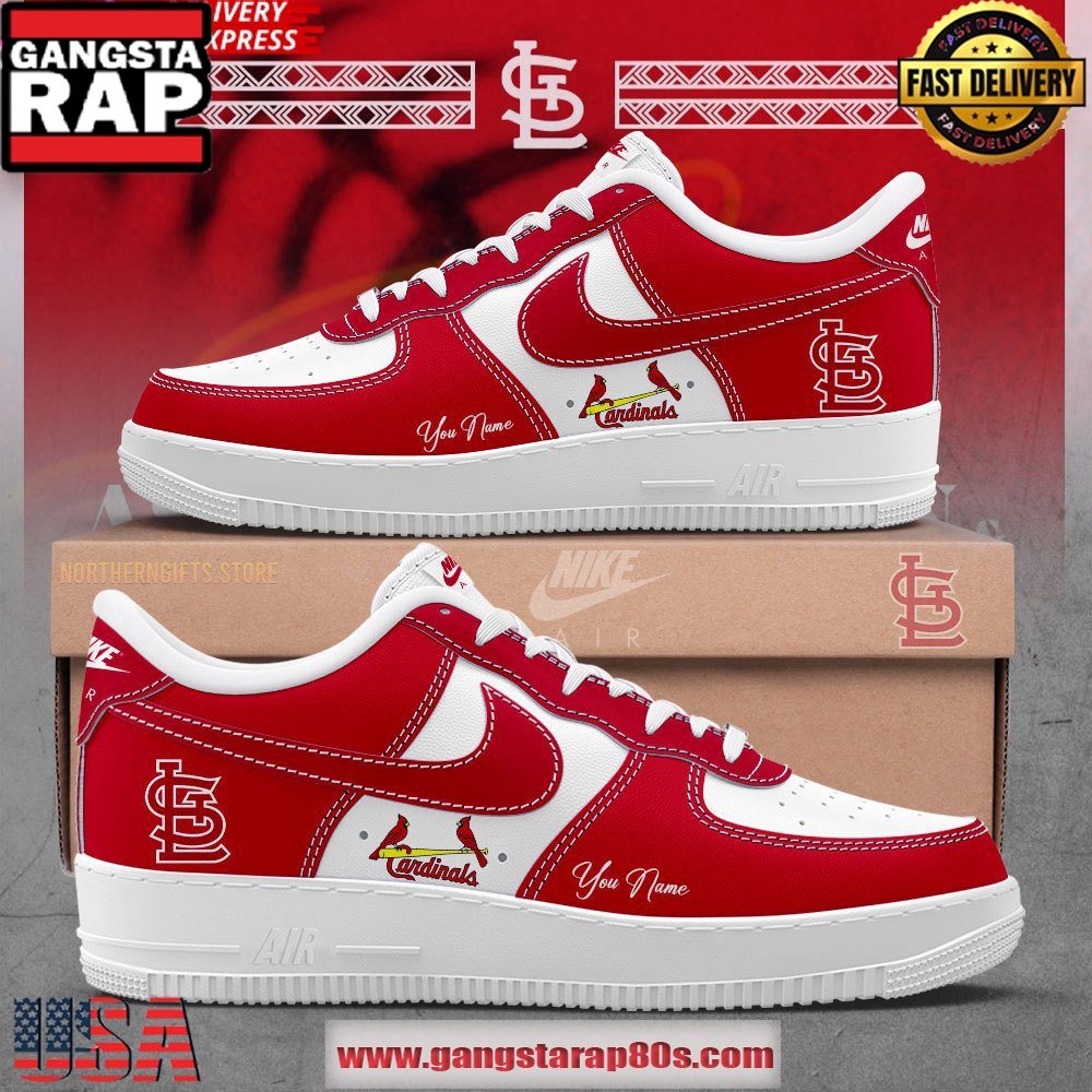 St Louis Cardinals Custom Name Air Force 1 Running Sneakers Shoes