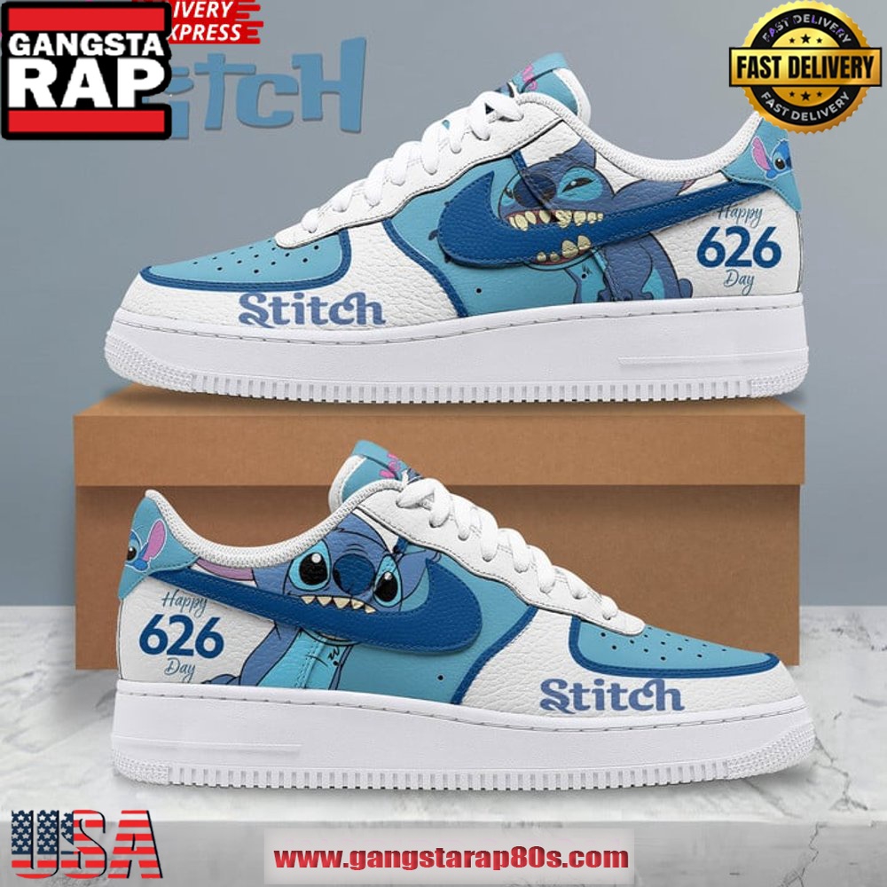 Stitch Happy 626 Day New Design Air Force 1 Sneakers Shoes Stitch Happy 626 Day New Design Air Force 1 Sneakers Shoes