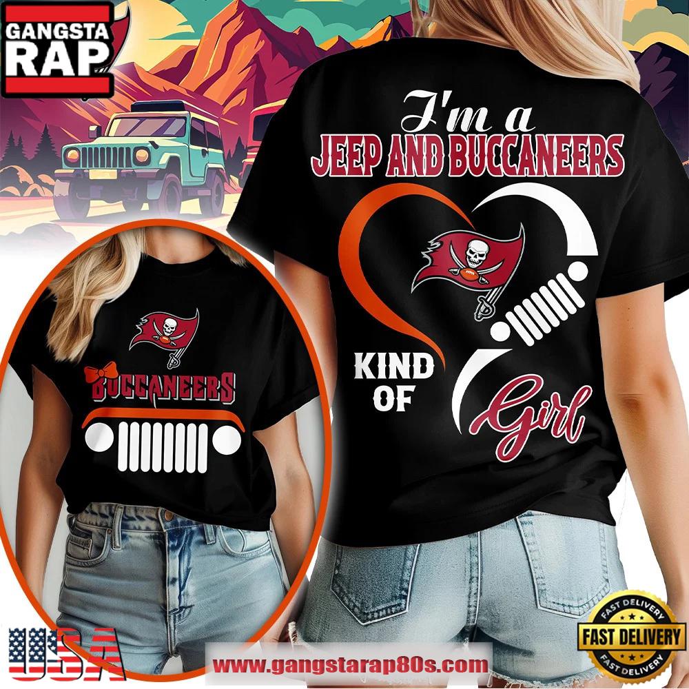 Tampa Bay Buccaneers NFL Jeep Girl Women's Black Shirt