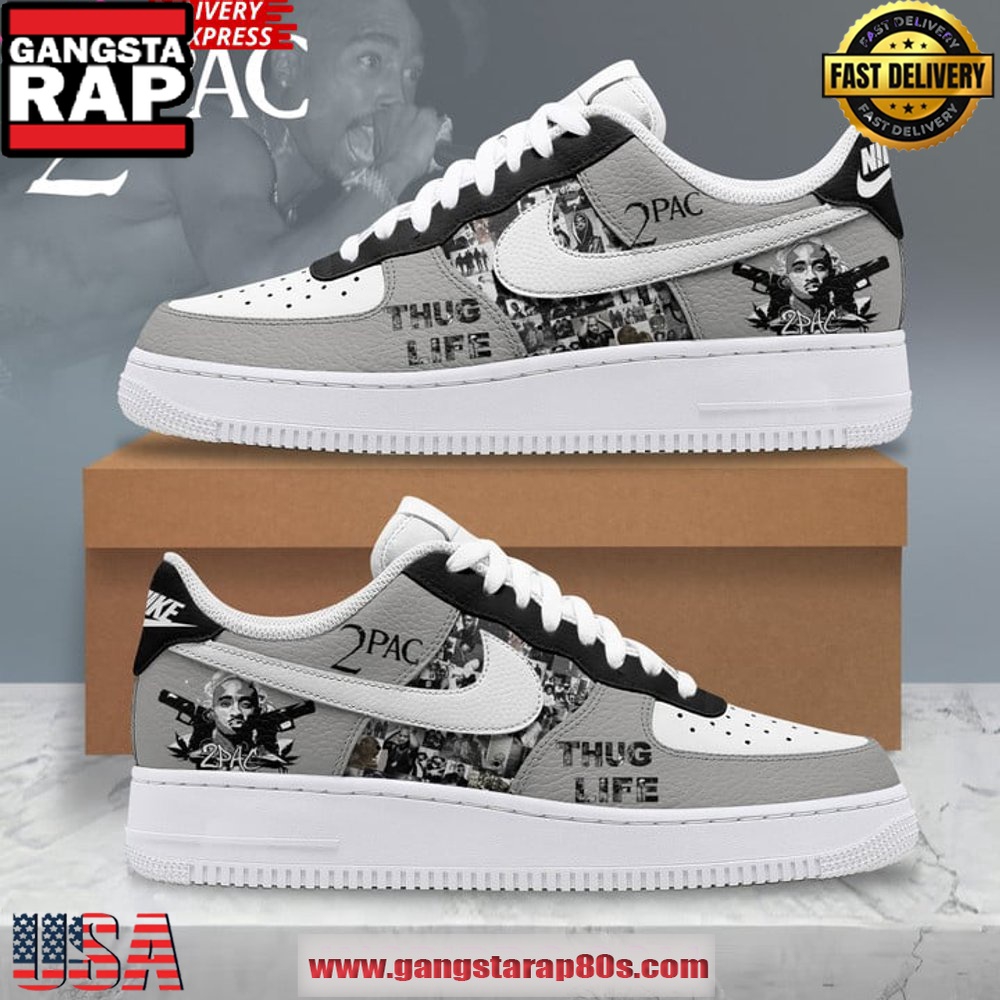 Tupac Shakur Thug Life Rap God Air Force 1 Running Sneakers Shoes