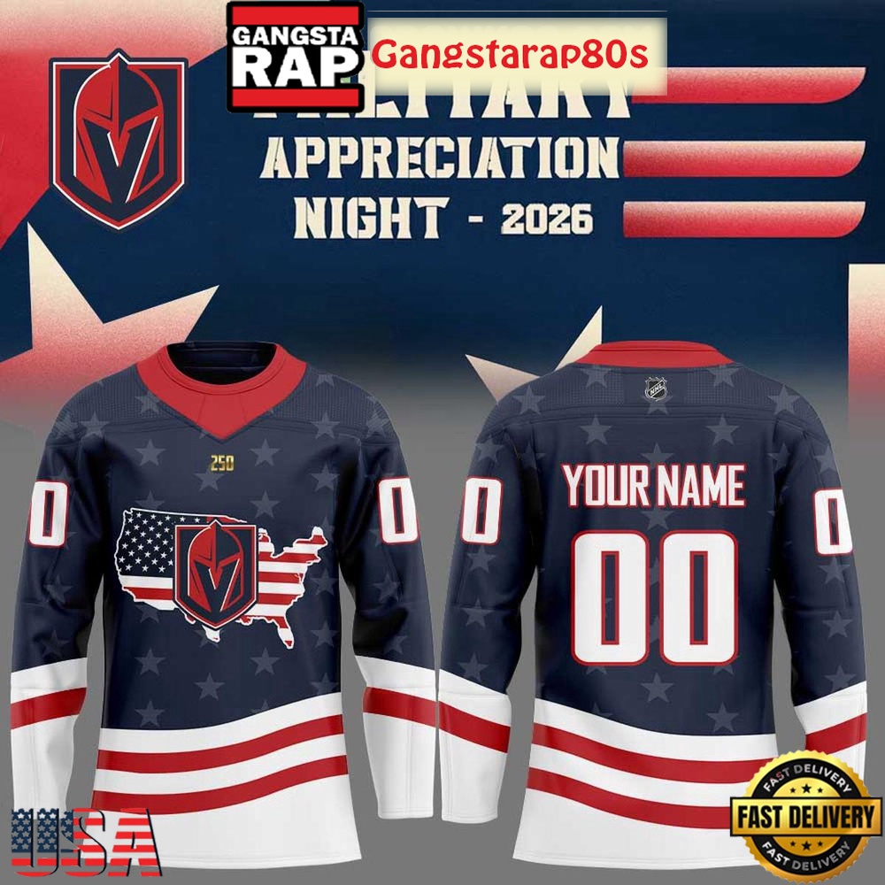 Vegas Golden Knights Military Appreciation 2026 Custom Hockey Jersey
