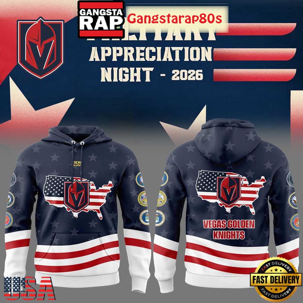 Vegas Golden Knights Military Appreciation 2026 Unisex Hoodie Vegas Golden Knights Military Appreciation 2026 Unisex Hoodie