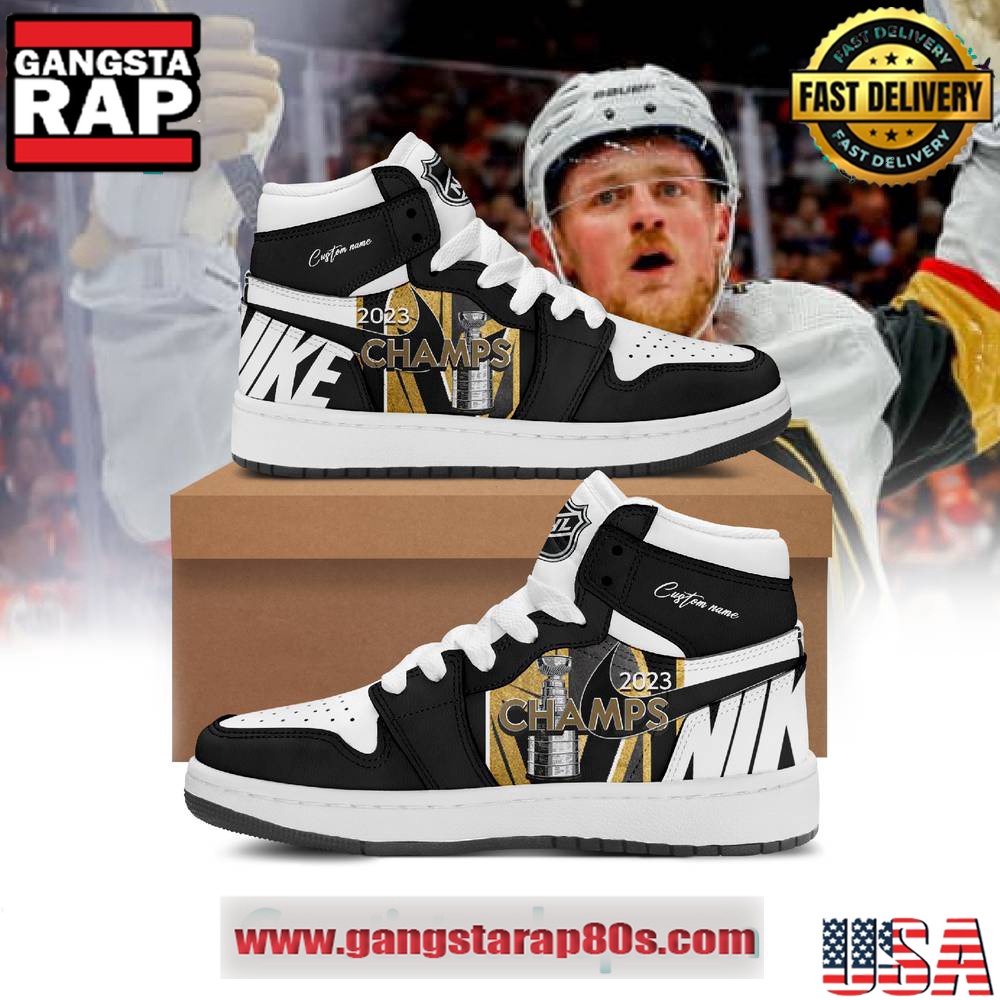 Vegas Golden Knights NHL Stanley Cup Champions Custom Air Jordan 1 Sneakers Shoes