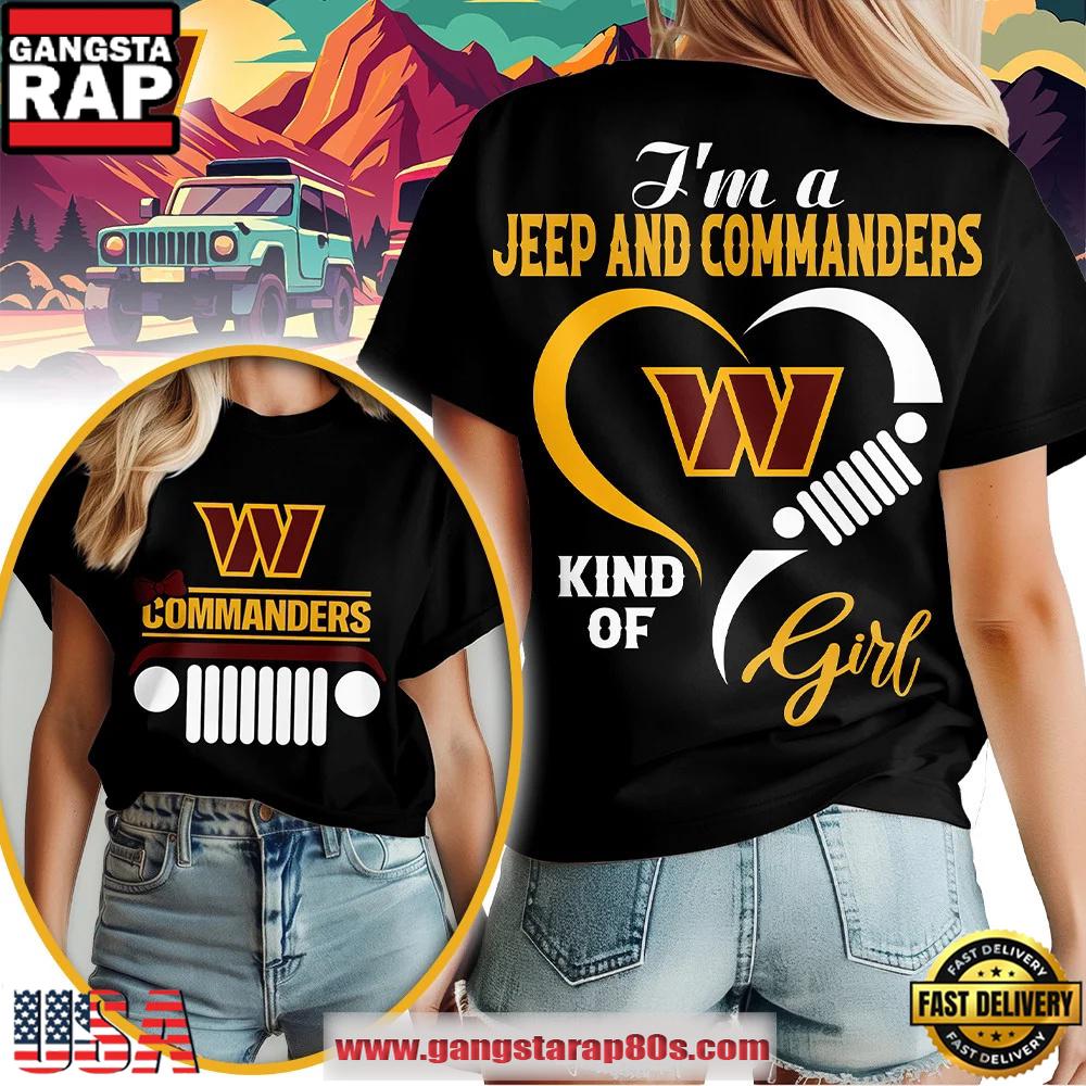 Washington Commanders NFL Jeep Girl Women's Black Shirt