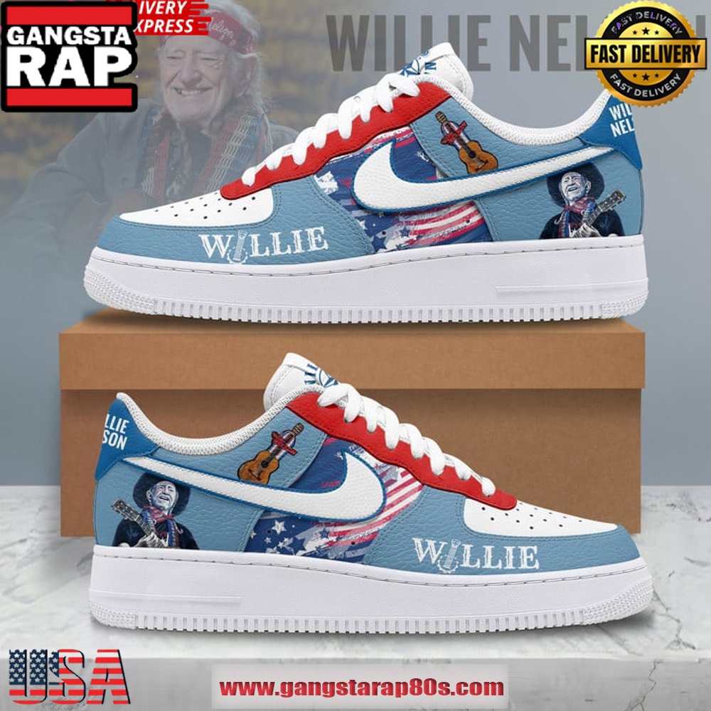 Willie Nelson For American Limited Edtion Air Force 1 Sneakers Shoes Willie Nelson For American Limited Edtion Air Force 1 Sneakers Shoes