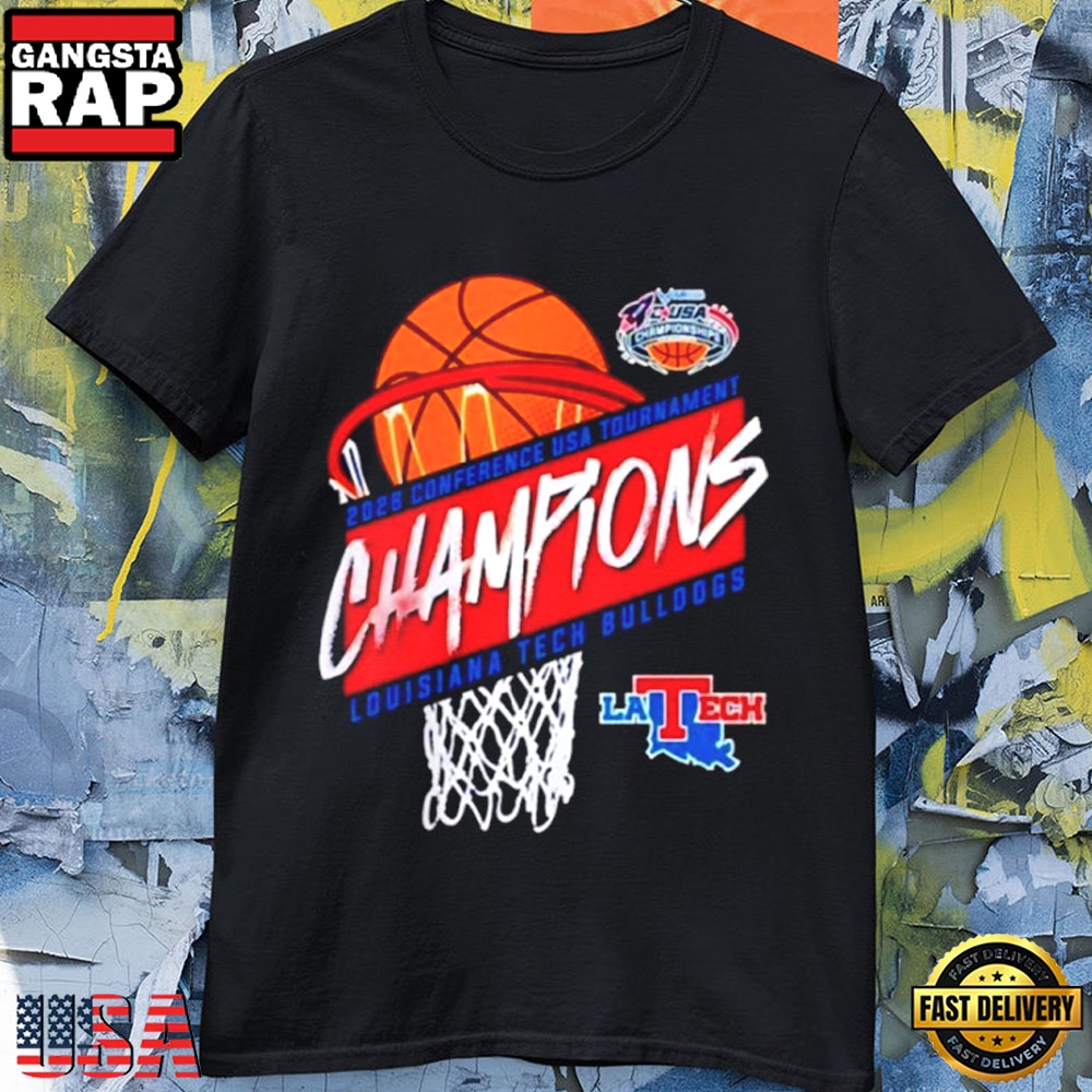2026 Louisiana Tech Men’s Basketball Conference USA Tournament Champions Retro T-Shirt