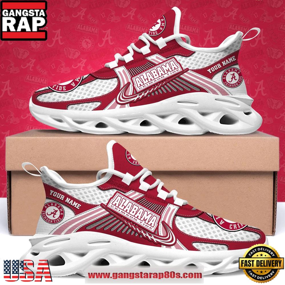 Alabama Crimson Tide Personalized Clunky Sneaker Max Soul Shoes