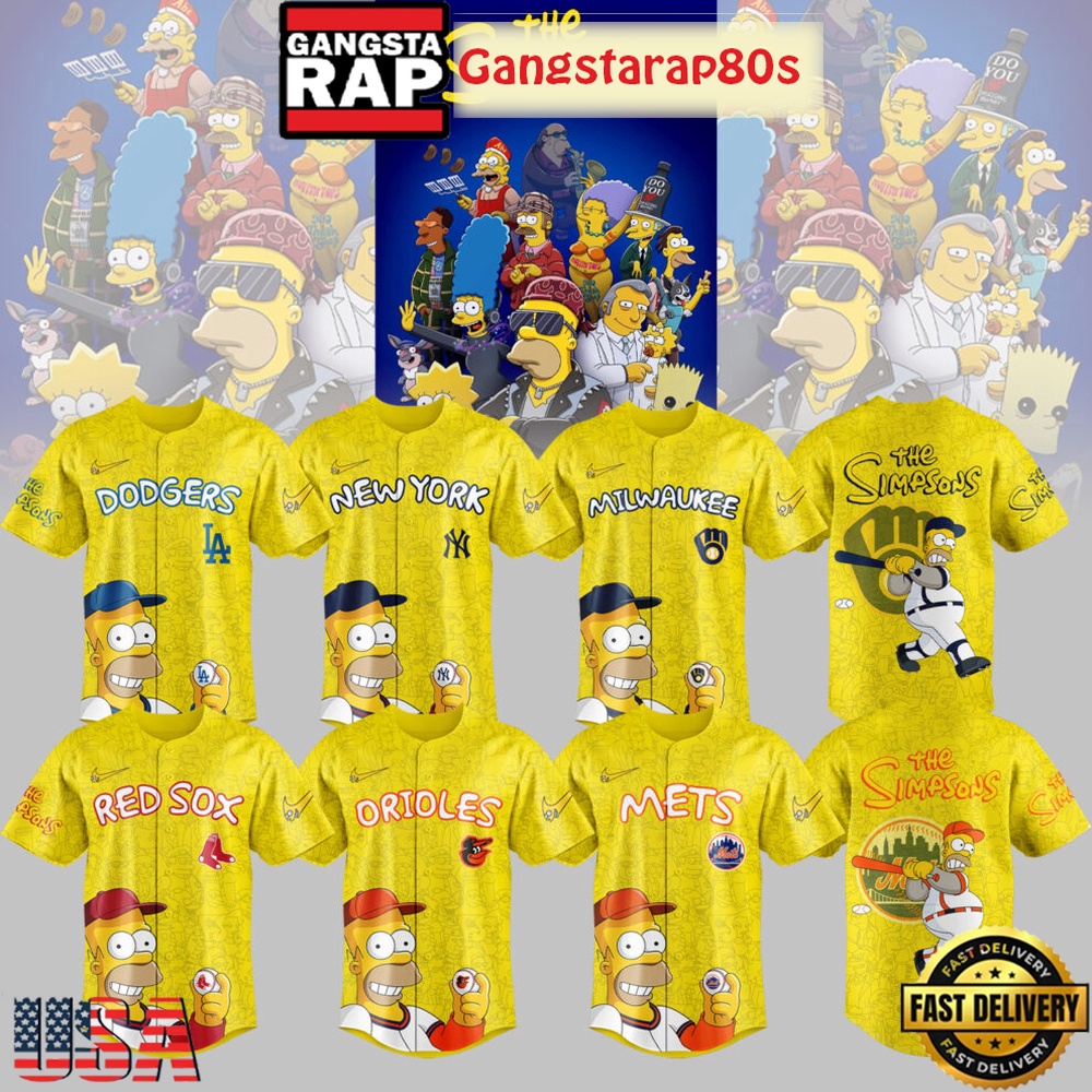 All MLB Team x Simpson Special Edition Baseball Jersey