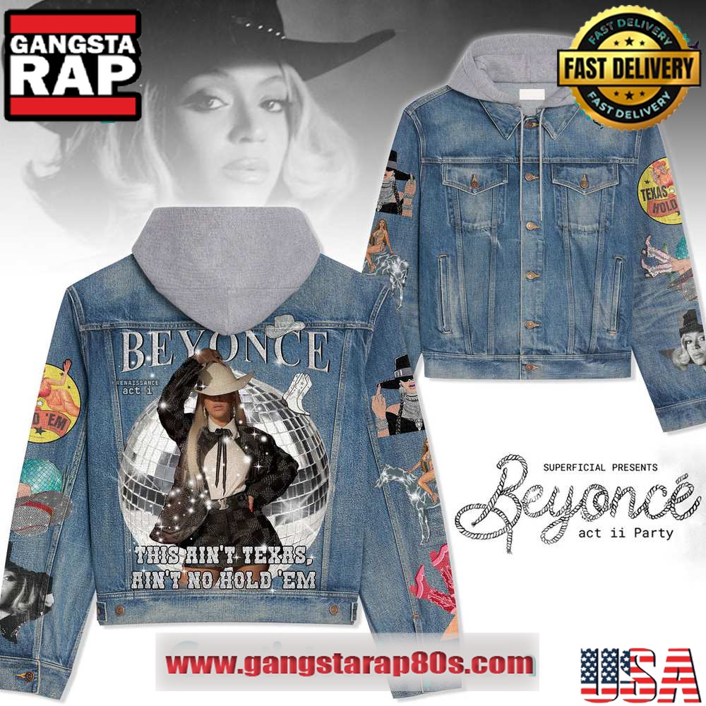 Beyonce Texas Holdem Hooded Limited Edition Denim Jacket
