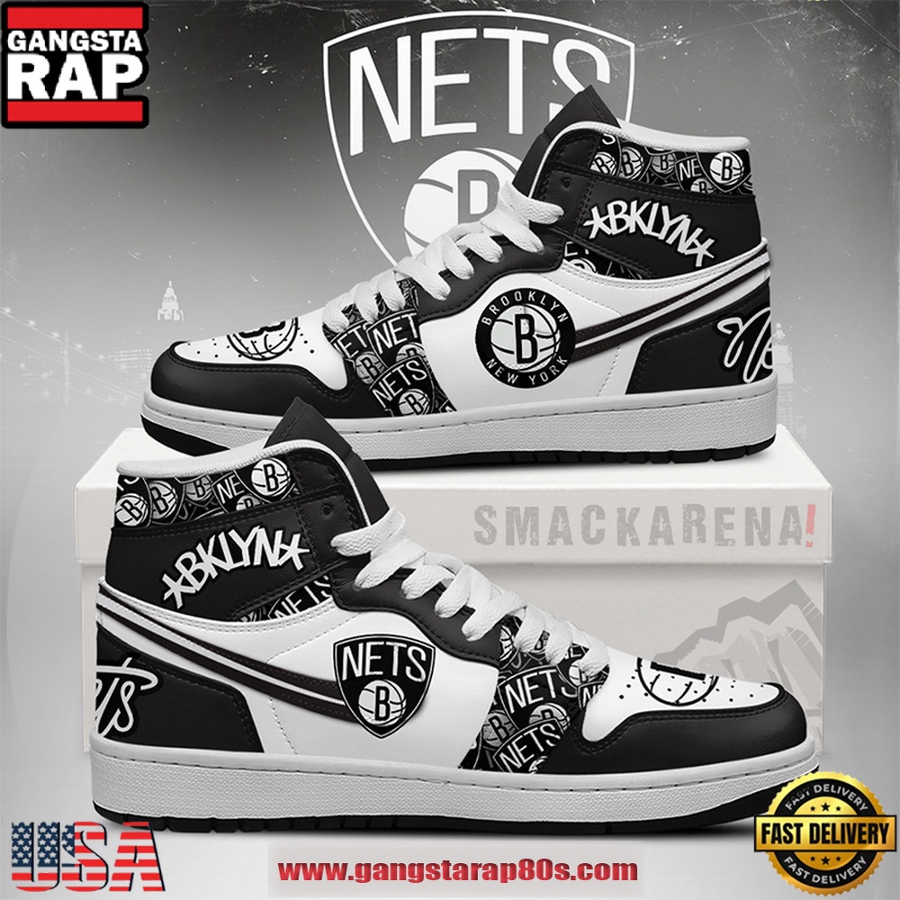 Brooklyn Nets NBA New 2026 Version Air Jordan 1 High Top Shoes