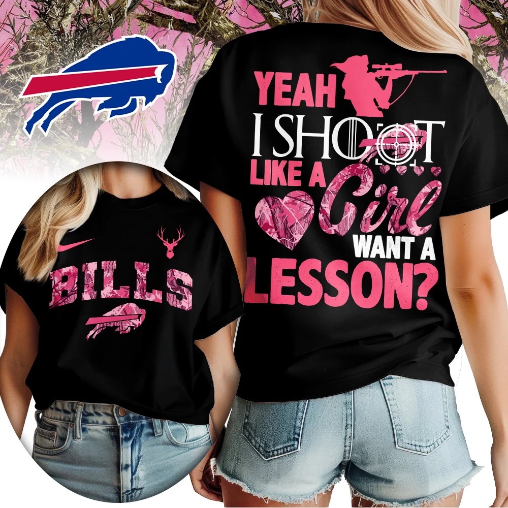 Buffalo Bills Premium NFL Shoot Like A Girl Women Shirt