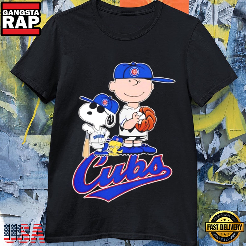 Chicago Cubs Peanuts MLB 2026 Cartoon Baseball Lover Fan T-Shirt