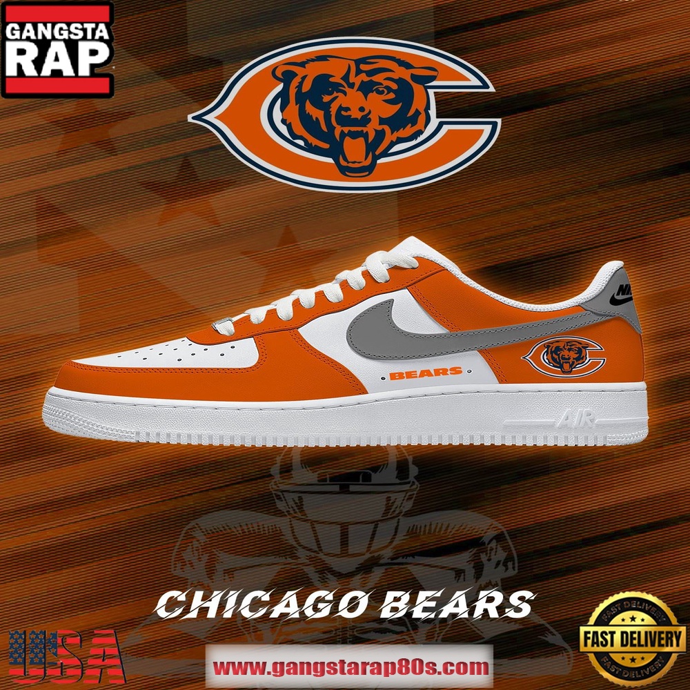 Chicago Football New Version Custom Air Force 1 Shoes Running Sneakers