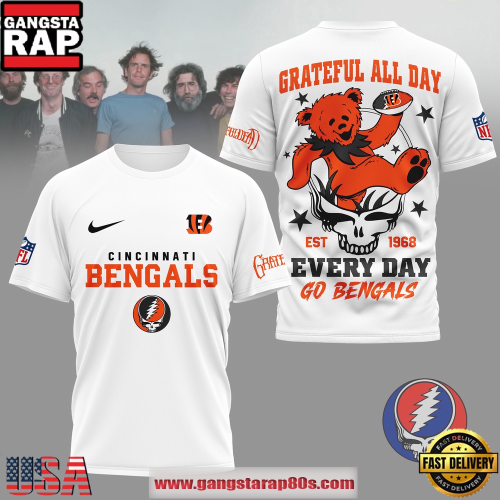 Cincinnati Bengals NFL x Grateful Dead All Day Vintage T-Shirt