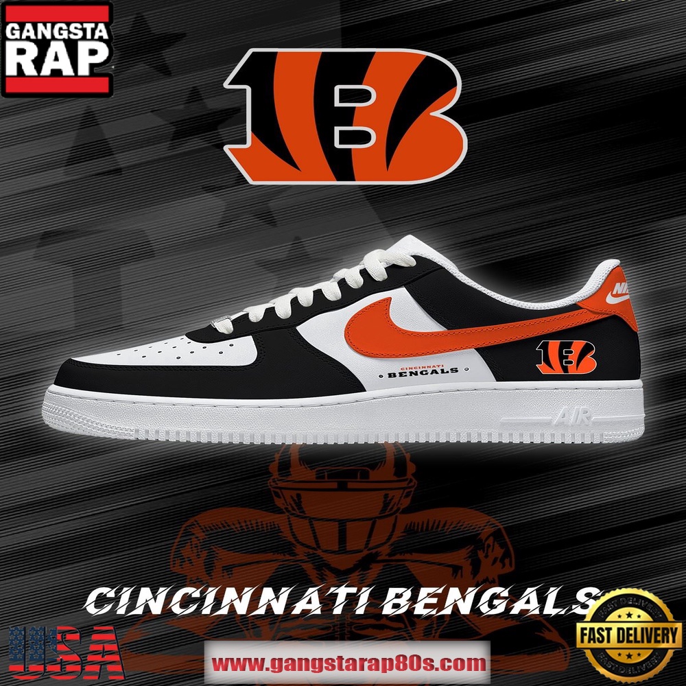 Cincinnati Football New Version Custom Air Force 1 Shoes Running Sneakers