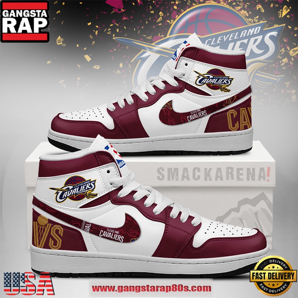 Cleveland Cavaliers NBA New 2026 Version Air Jordan 1 High Top Shoes