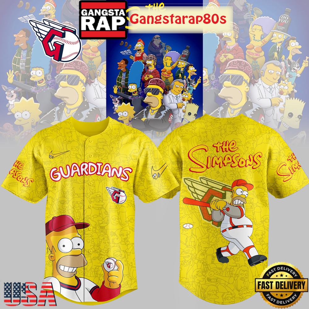 Cleveland Guardians MLB x Simpson Limited Edition Baseball Jersey