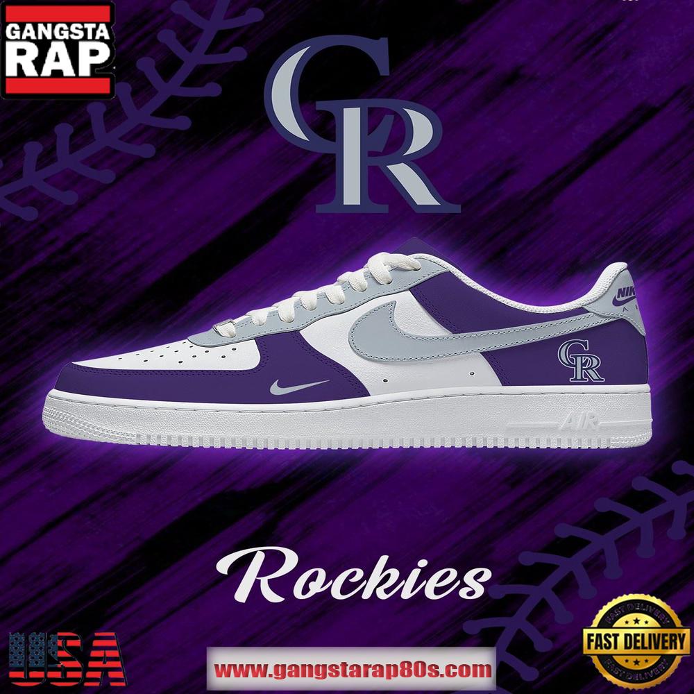 Colorado Baseball Nike Air Force 1 Sneakers Shoes Colorado Baseball Nike Air Force 1 Sneakers Shoes