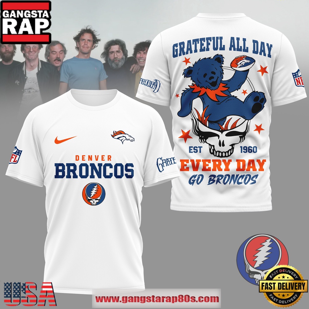 Denver Broncos NFL x Grateful Dead All Day Vintage T-Shirt
