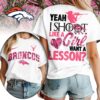 Denver Broncos Premium NFL Shoot Like A Girl Women T-Shirt