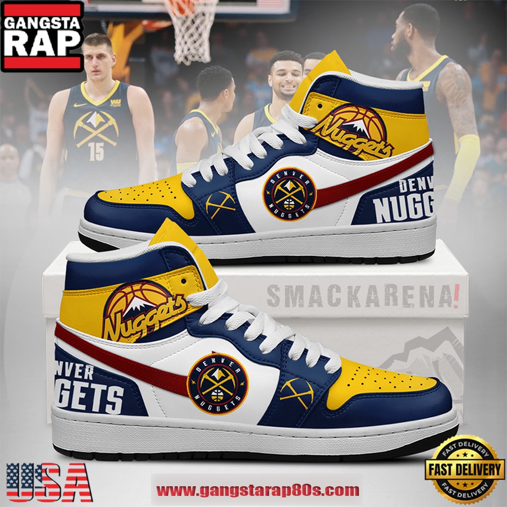 Denver Nuggets NBA New 2026 Version Air Jordan 1 High Top Shoes