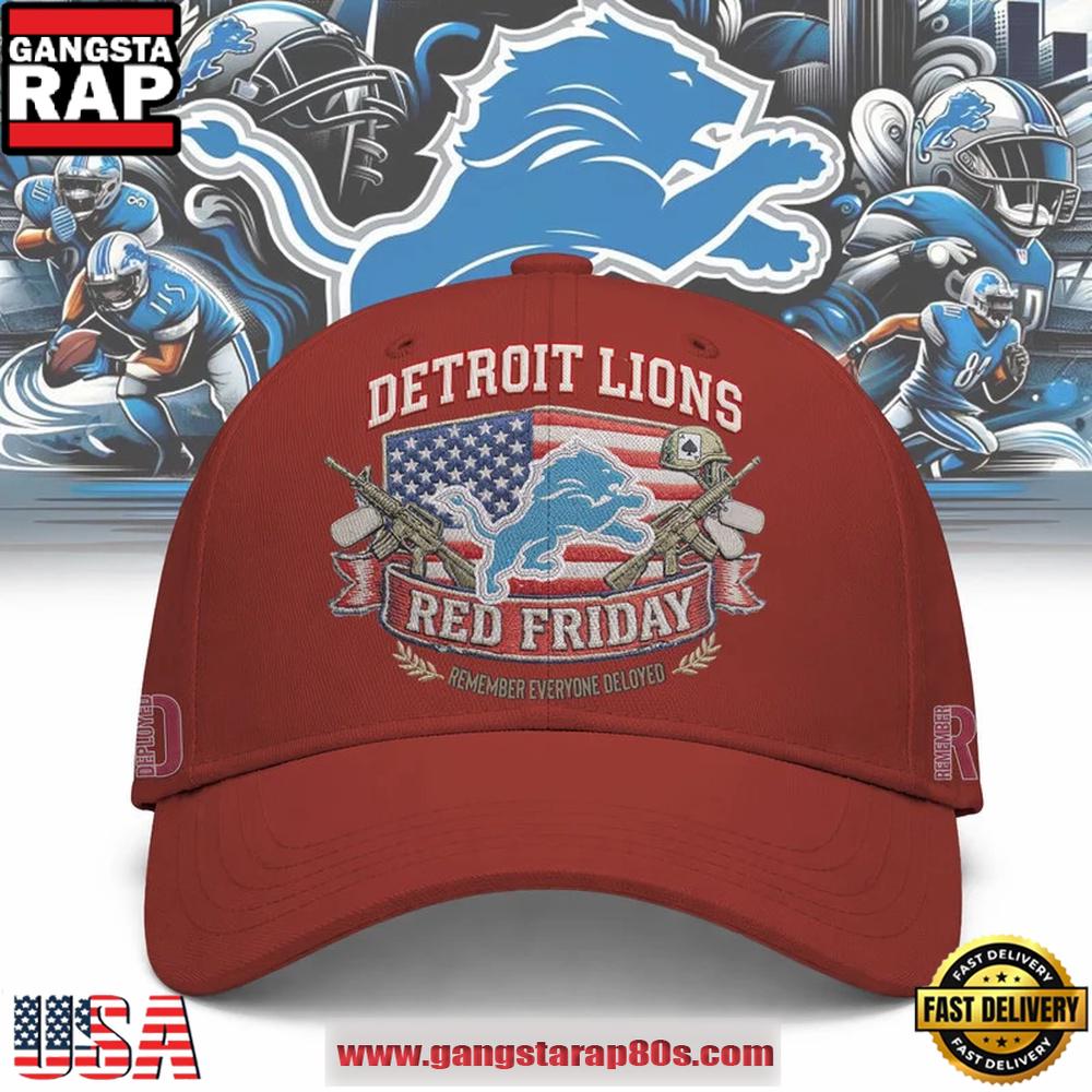 Detroit Lions NFL RED Friday Classic Cap Hats