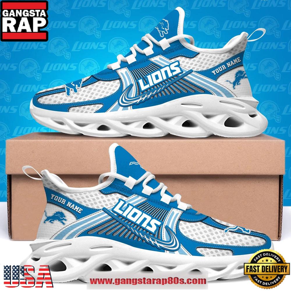 Detroit Lions Personalized Clunky Sneaker Max Soul Shoes