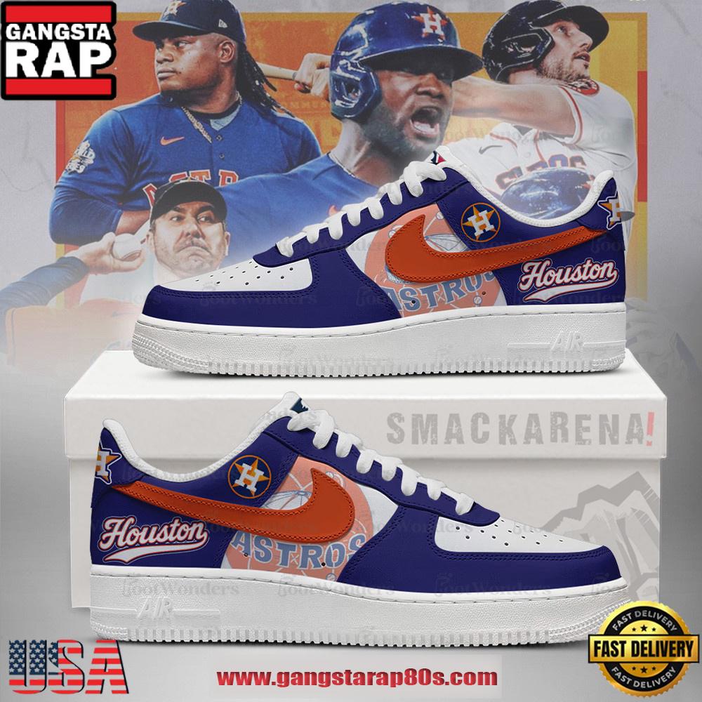 Houston Astros MLB Trending Sneakers Air Force 1 Low Top Shoes Houston Astros MLB Trending Sneakers Air Force 1 Low Top Shoes