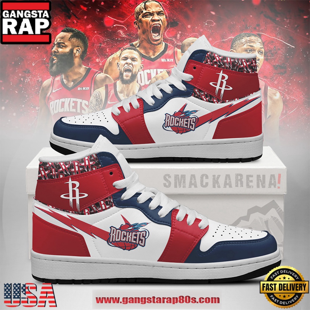 Houston Rockets NBA New 2026 Version Air Jordan 1 High Top Sneakers Shoes