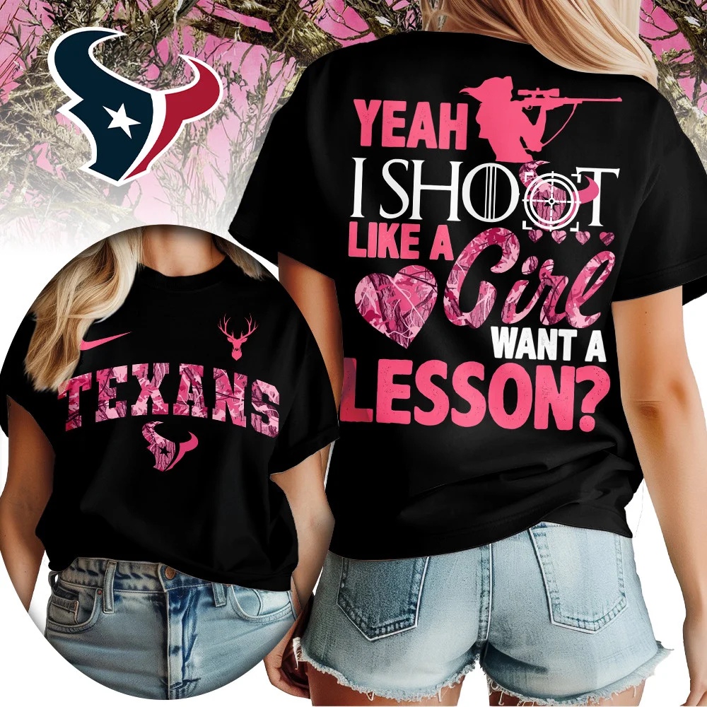 Houston Texans Premium NFL Shoot Like A Girl Women Shirt