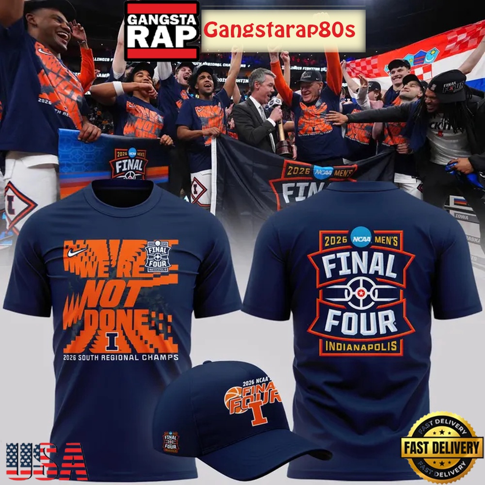 Illinois Fighting Illini 2026 NCAA Men's Basketball Tournament March Madness Final Four T-Shirt Illinois Fighting Illini 2026 NCAA Men's Basketball Tournament March Madness Final Four T-Shirt