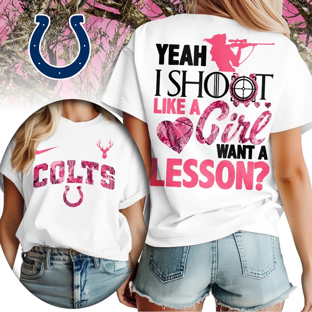 Indianapolis Colts Premium NFL Shoot Like A Girl Women T-Shirt