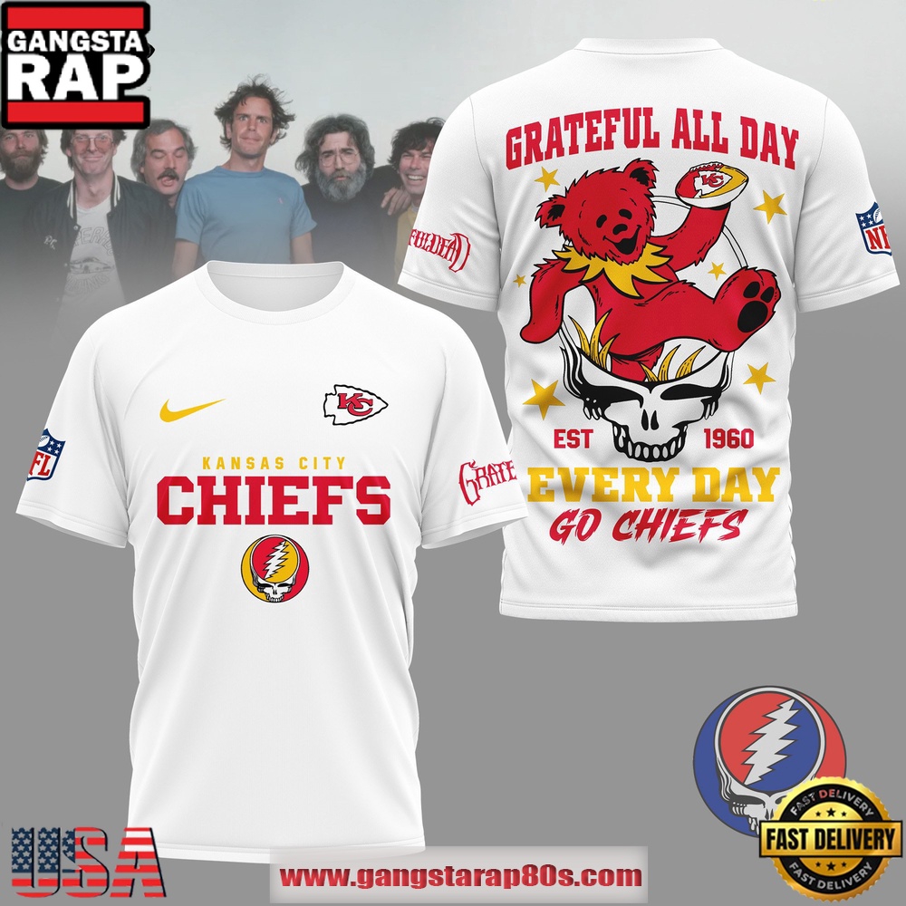 Kansas City Chiefs NFL x Grateful Dead All Day Vintage T-Shirt