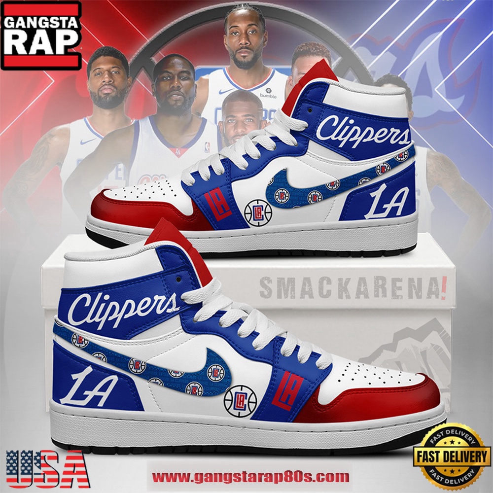 Los Angeles Clippers NBA New 2026 Version Air Jordan 1 High Top Sneakers Shoes