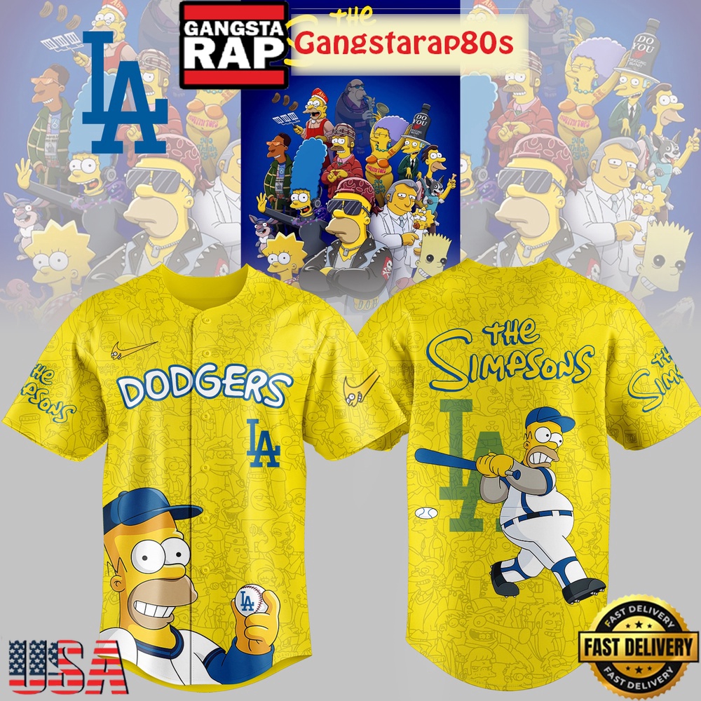Los Angeles Dodgers MLB x Simpson Limited Edition Baseball Jersey