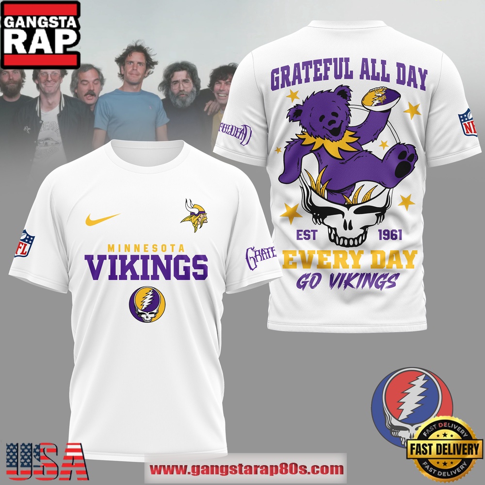 Minnesota Vikings NFL x Grateful Dead All Day Vintage T-Shirt