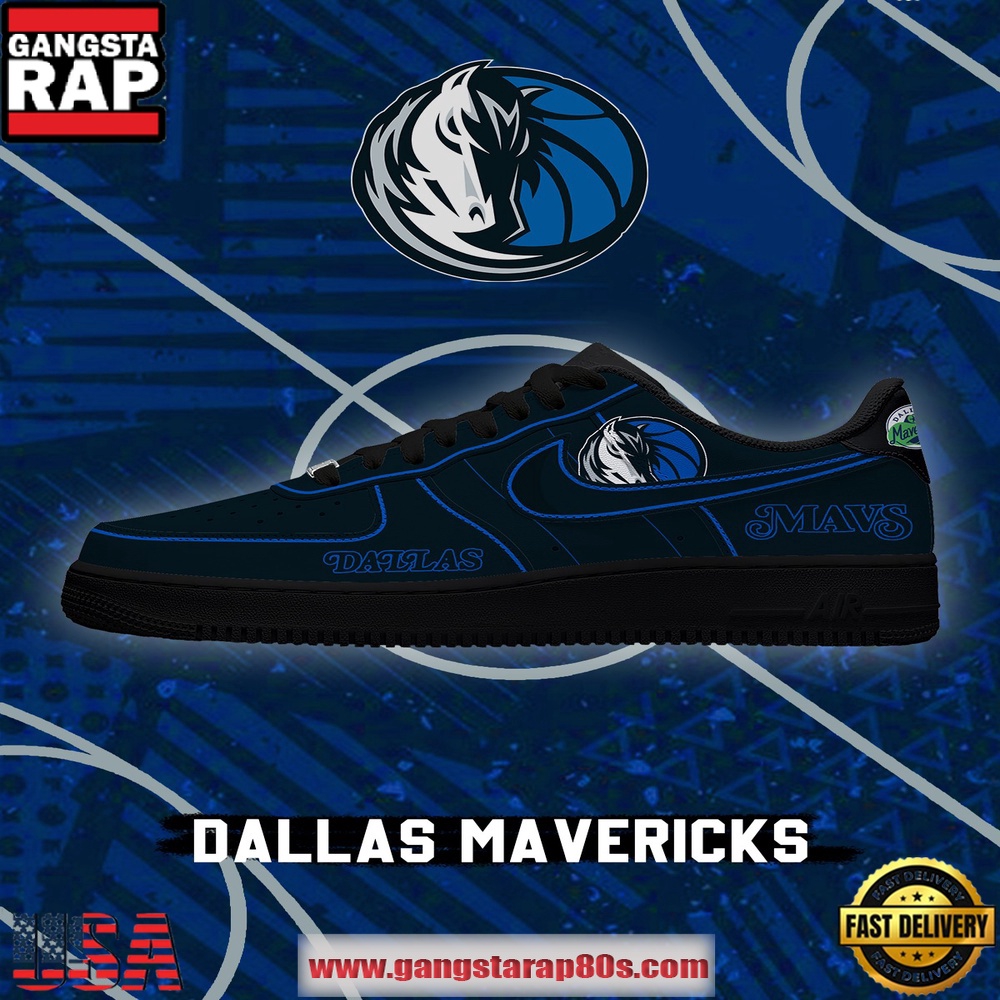 NBA Dallas Basketball Unique Sports Design Air Force 1 Sneakers Shoes