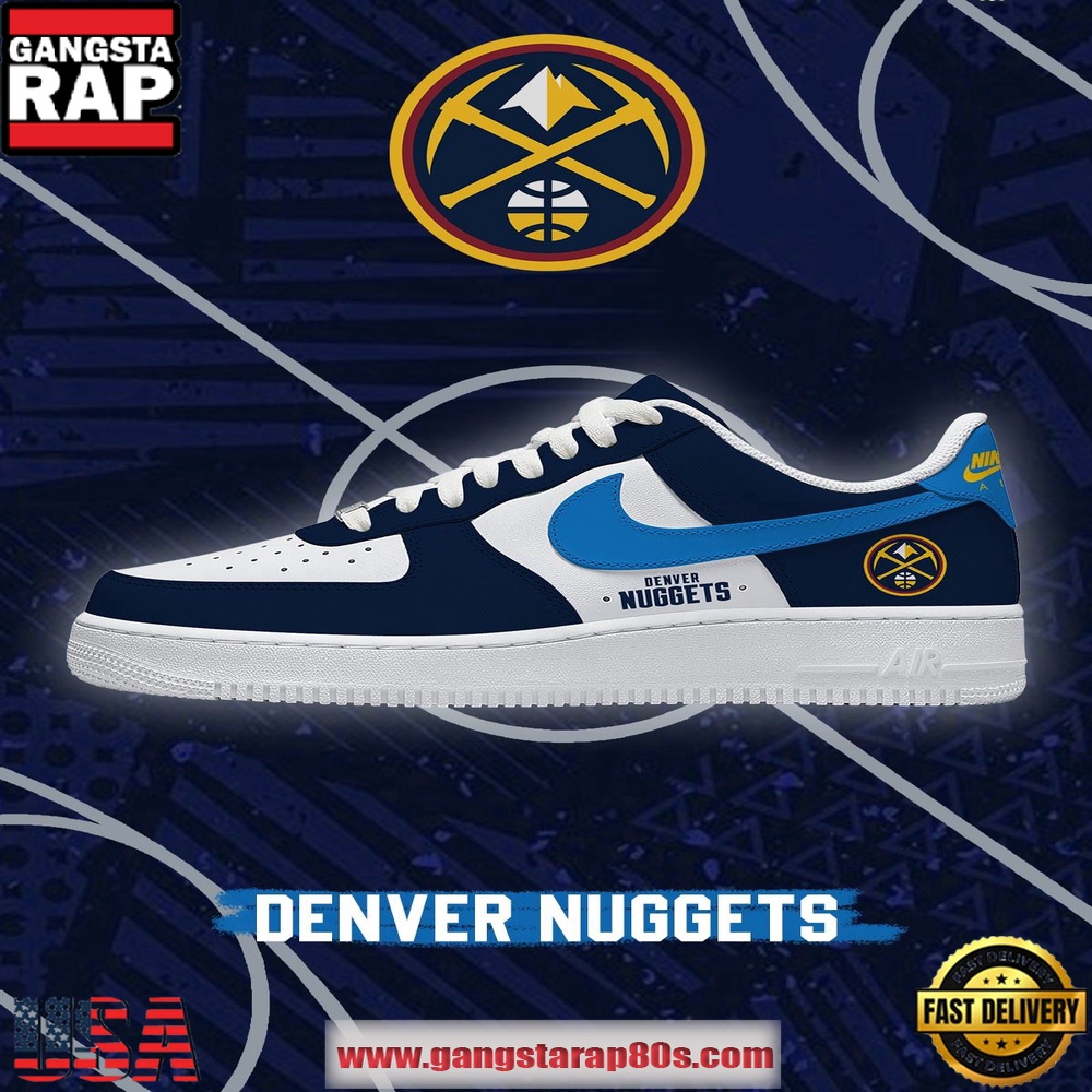 NBA Denver Basketball Air Force 1 Sneakers Shoes