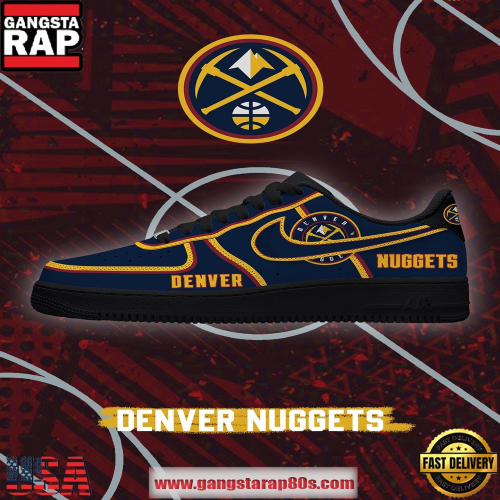 NBA Denver Basketball Unique Sports Design Air Force 1 Sneakers Shoes