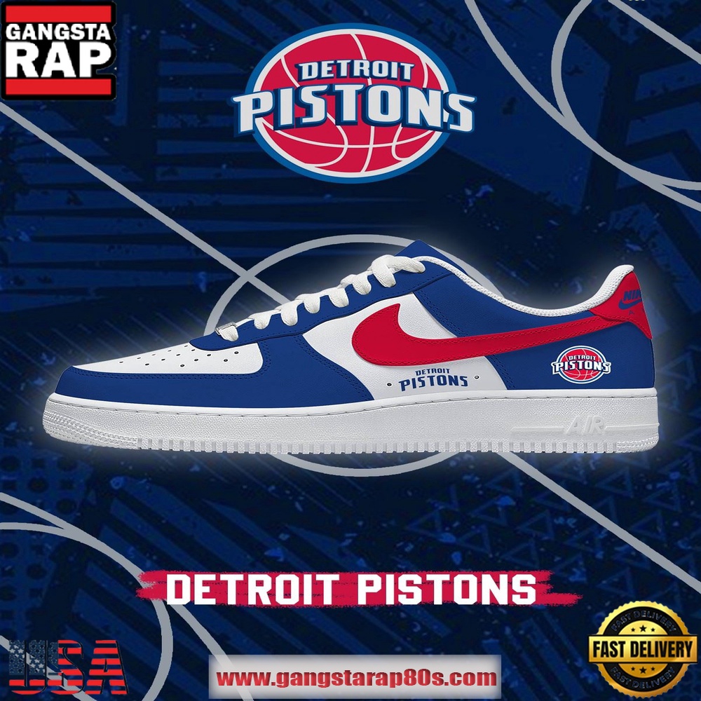 NBA Detroit Basketball Air Force 1 Sneakers Shoes