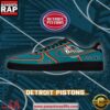 NBA Detroit Basketball Unique Sports Design Air Force 1 Sneakers Shoes