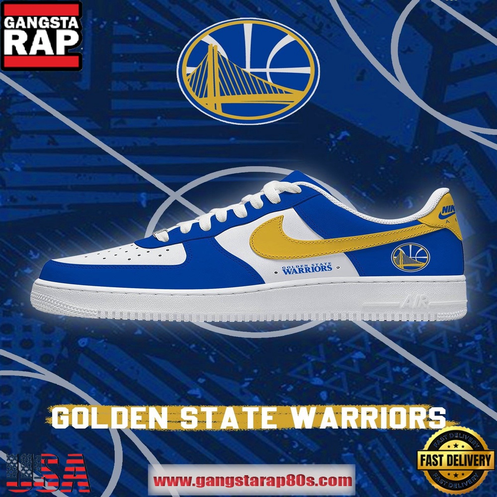 NBA Golden State Basketball Air Force 1 Sneakers Shoes