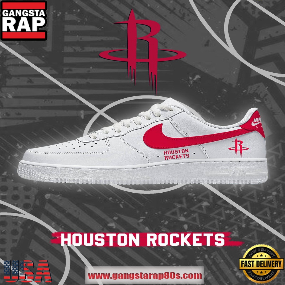 NBA Houston Basketball Air Force 1 Sneakers Shoes