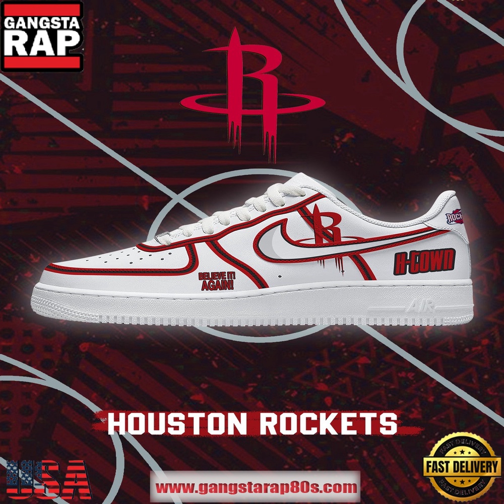 NBA Houston Basketball New 2026 Version Air Force 1 Sneakers Shoes